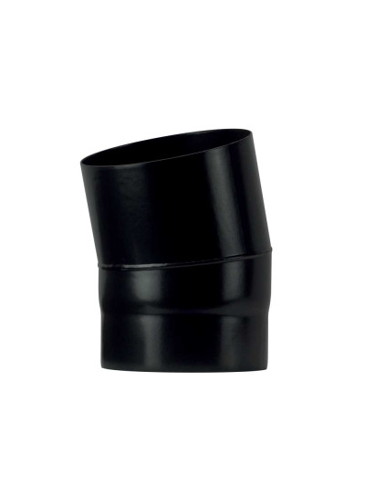 Curva 15° stufa a legna Save Plus 1,2mm DN 150 mm smaltato Nero