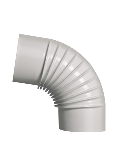 Curva 90° stufa a legna Save Classic DN 80 mm smaltato Bianco