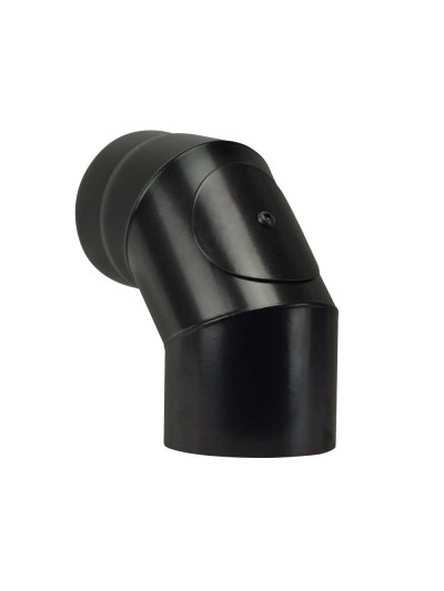 Curva 90° con ispezione stufa a legna Save Plus 1,2mm DN 150 mm smaltato Nero