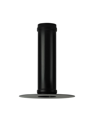Raccordo telescopico soffitto F stufe a pellet Save DN 80 mm verniciato Nero con guarnizione