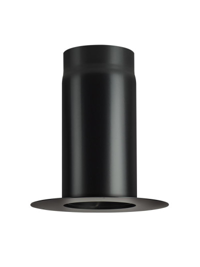 Raccordo telescopico soffitto stufe a legna Save DN 150 mm verniciato Nero