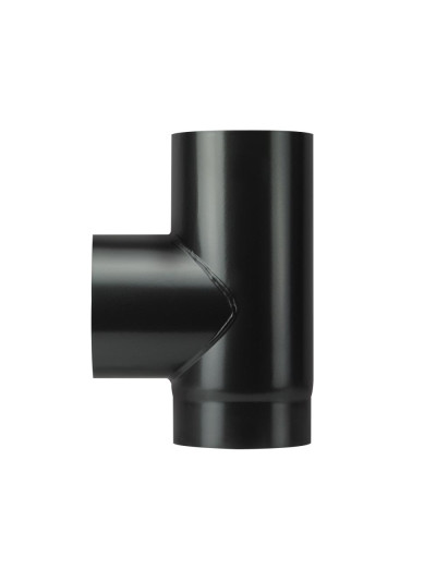 Tubo a T F/F stufa a legna Save Plus 1,2mm DN 125 mm smaltato Nero