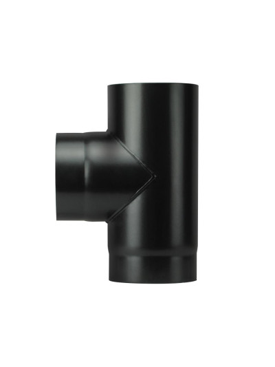 Tubo a T M/F stufa a legna Save Plus 1,2mm DN 125 mm smaltato Nero
