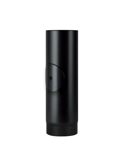 Tubo con ispezione stufa a legna Save Plus 1,2mm DN 180 x 500 mm smaltato Nero