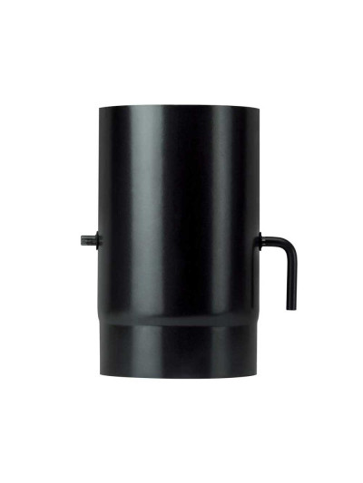 Tubo con serranda stufa a legna Save Plus 1,2mm DN 180 x 250 smaltato Nero