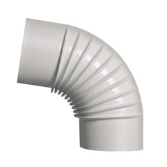 Curva 90° stufa a legna Save Classic DN 120 mm smaltato Bianco