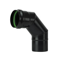 Curva 90° stufa a pellet Save Pellet DN 80 mm smaltato Nero con guarnizione